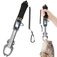 Load image into Gallery viewer, SANKILE Fish Lip Grip Controller With Digital Weighing Scale Stainless Red Fishing Gripper Grabber Clip Fishing Tool Accessories