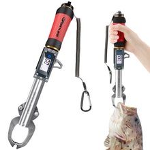 Load image into Gallery viewer, SANKILE Fish Lip Grip Controller With Digital Weighing Scale Stainless Red Fishing Gripper Grabber Clip Fishing Tool Accessories