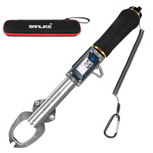 Load image into Gallery viewer, SANKILE Fish Lip Grip Controller With Digital Weighing Scale Stainless Red Fishing Gripper Grabber Clip Fishing Tool Accessories