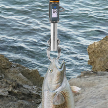 Load image into Gallery viewer, SANKILE Fish Lip Grip Controller With Digital Weighing Scale Stainless Red Fishing Gripper Grabber Clip Fishing Tool Accessories