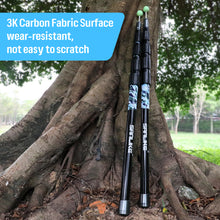 Load image into Gallery viewer, SANLIKE 2.7m telescopic waterproof tarpaulin poles, adjustable carbon fibre poles with light-up caps for awnings Outdoor camping