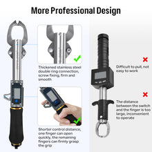 Load image into Gallery viewer, SANKILE Fish Lip Grip Controller With Digital Weighing Scale Stainless Red Fishing Gripper Grabber Clip Fishing Tool Accessories