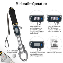 Load image into Gallery viewer, SANKILE Fish Lip Grip Controller With Digital Weighing Scale Stainless Red Fishing Gripper Grabber Clip Fishing Tool Accessories