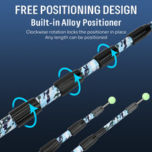 Load image into Gallery viewer, SANLIKE 2.7m telescopic waterproof tarpaulin poles, adjustable carbon fibre poles with light-up caps for awnings Outdoor camping