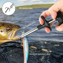 Load image into Gallery viewer, SANLIKE 2Pcs Fishing Hook Remover Tools Stainless Steel Fish Hook Unhooker Safety Extractor Fishing Tools Accessories