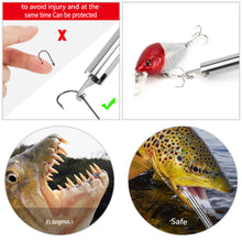 Load image into Gallery viewer, SANLIKE 2Pcs Fishing Hook Remover Tools Stainless Steel Fish Hook Unhooker Safety Extractor Fishing Tools Accessories