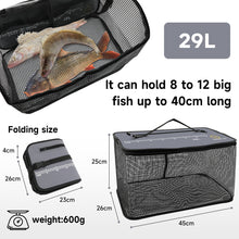 Load image into Gallery viewer, SANLIKE Living Fish Bucket Multifunction Folding Fish Guard Net Portable Water Tank Fishing Tackle Live Fish Box Storage Case