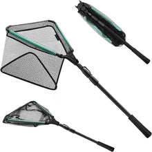 Load image into Gallery viewer, SANLIKE Floating Fishing Net Aluminium Telescoping Foldable Landing Net Retractable Pole Handle and Nylon Mesh Fishing Tools
