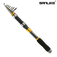 Load image into Gallery viewer, SANLIKE Carbon Fishing Rod Baitcasting Fishing Boat Fishing for Saltwater and Freshwater Fishing Lure Rod Tool