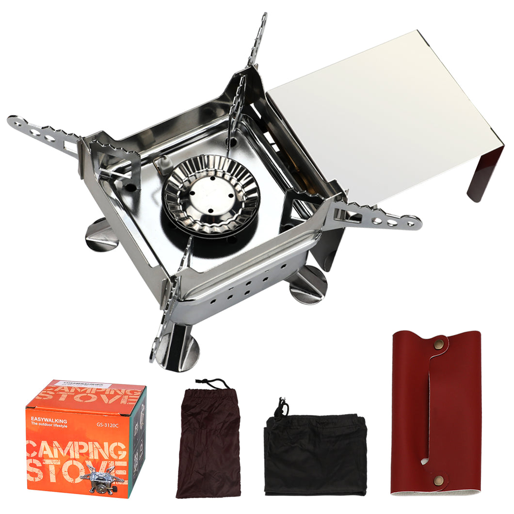 SANLIKE Outdoor Folding Camping Gas Stove Wind Proof Gas Stove Portable Hiking Camping Gas Burner Foldable Mini Gas Stove Cassette