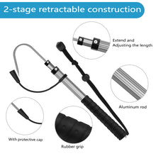 Load image into Gallery viewer, SANLIKE 60cm Telescopic Fishing Hook Stainless Steel Hook Aluminium Telescopic Pole Rubber Grip Outdoor Fishing Accessories