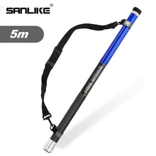Load image into Gallery viewer, SANLIKE 5m 6m Blue Black Folding Telescopic Fibreglass Freshwater Saltwater Fishing Landing Net Rod Portable Fishing Tools
