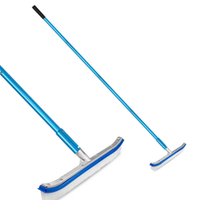 Load image into Gallery viewer, SANLIKE Swimming Pool Brush, Adjustable with 6.7ft Polished Aluminium Pole, for Swimming Pool Skimmer Net Cleaning Tools