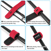 Load image into Gallery viewer, SANLIKE 10pcs Blue Red Set Fishing Rod Ties Strap Sling Fasteners Elastic Bandage Fishing Accessories Tackle Tools