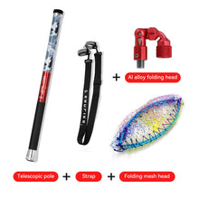Load image into Gallery viewer, SANLIKE 3m Fishing Landing Net Telescoping Carbon Fiber Handle Pole Wiht Foldable Net Aluminium Folding Joint Fishing Tackle