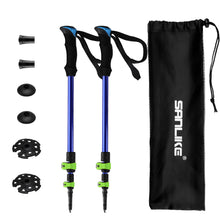 Load image into Gallery viewer, SANLIKE 1.1m Ultralight Trekking Poles Non-slip Crutch Three-section Adjustable Carbon Fiber Trekking Pole Walking Pole