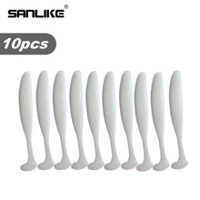 Load image into Gallery viewer, SANLIKE 10pcs Soft Plastic Fishing Lures Set Soft Bait T Tail Soft Bug Swimbaits Silicon Rubber Jig Fishing Bait Softworm Tackle