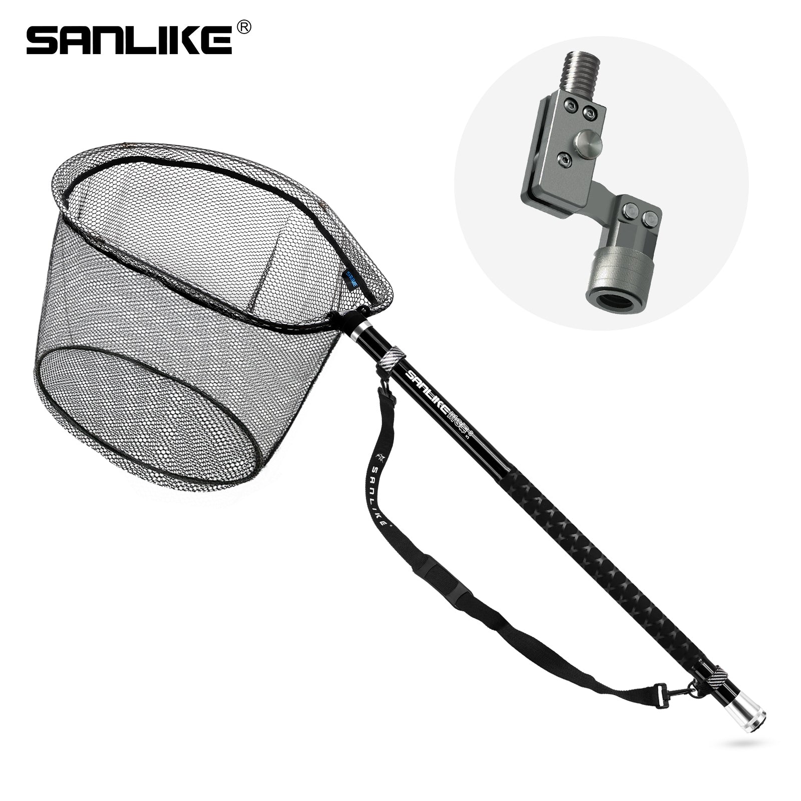 extendable fishing landing net SANLIKE 3m/5m/6m Fishing Net Carbon Portable Retractable Collapsible L –  SANLIKE STORE