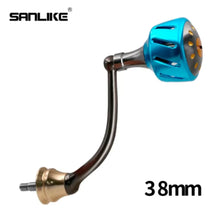 Load image into Gallery viewer, SANLIKE Blue Fishing Reel Handle Right and Left Thread Aviation Aluminum Fishing Tool for Shimano Spinning Reel