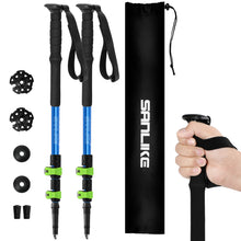 Load image into Gallery viewer, SANLIKE Hiking support walking stick Non-slip walking stick Three sections adjustable aluminium alloy hiking stick walking stick