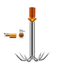 Load image into Gallery viewer, SANLIKE Fishing Gaff Stainless Steel Anchor Cuttlefish Squid 7 Pin Fish Hooks 1/2 Inch Thread Diameter Fishing Tackle Tool