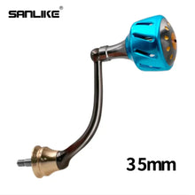 Load image into Gallery viewer, SANLIKE Blue Fishing Reel Handle Right and Left Thread Aviation Aluminum Fishing Tool for Shimano Spinning Reel