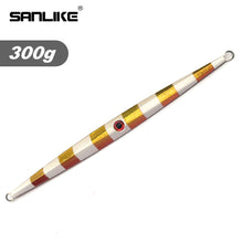 Load image into Gallery viewer, SANLIKE Sea Fishing Luminous Iron Plate Lure 300g Slow Rocking Iron Plate Lead Bait Bionic Fake Lures plate lead bait fish bait