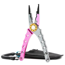 Load image into Gallery viewer, SANLIKE Aluminum Alloy Multifunctional Portable Fishing Pliers Fishing Line Cutter Remove Hooks Cotter Ring Pliers Fishing Tools