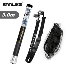 Load image into Gallery viewer, SANLIKE Fishing Net Glass Fiber Fishing Rod Folding Telescopic Nylon Mesh For Freshwater Seawater Landing Net Tackle Tool