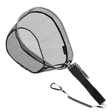 Load image into Gallery viewer, SANLIKE Ultralight Fishing Net 22cm Handle Landing Net EVA Grip With Safety Hook Portable Fishing Tackle Accessories 1/2 UNC