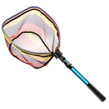 Load image into Gallery viewer, SANLIKE Foldable Telescopic Rod Fishing Net Colored Rubber Coating Fishing Net Freshwater Seawater Landing Net for Trout Bass Steelhead Salmon