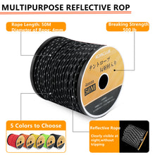 Load image into Gallery viewer, SANLIKE 50M Reflective Tent Rope 4MM Nylon Tent Line Multifunction Outdoor Sports Camping Hiking Tent Accessories