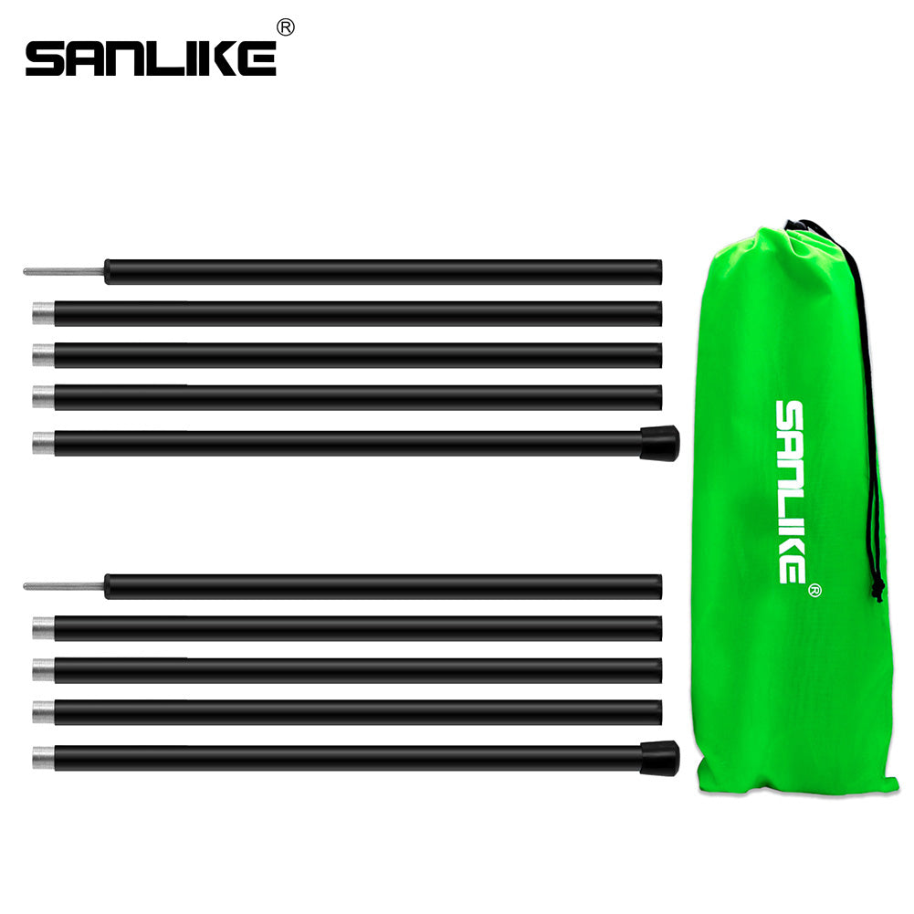 heavy duty tarp pole SANLIKE Iron Pipe Camping Tarp Poles Collapsible Tent Pole Heavy Duty – SANLIKE STORE