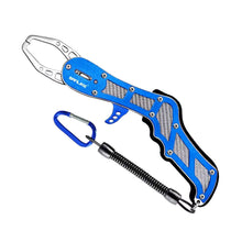Load image into Gallery viewer, SANLIKE Fish Lip Gripper with Non-Slip EVA Handle Sheath Coiled Lanyard Fish Grabber Fishing Plier Tool Accessories