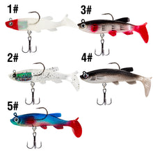 Load image into Gallery viewer, 5pcs Lua Bait Pack Leader Fish 13g/8.5cm Soft Bait Anti Bottom Hanging Long Casting Simulated Soft Fish Double Hook Design