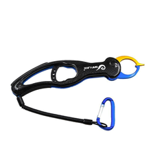 Load image into Gallery viewer, SANLIKE Fishing Lip Grip Aluminum Fishing Pliers Handle with Lost Cord Easy to Carry Fisherman Control Tackle Tools
