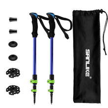 Load image into Gallery viewer, SANLIKE 2Pcs Trekking Poles Non-slip Crutch Three-section Adjustable Carbon Fiber Pole Walking Outdoor Climbing Hiking Stick
