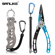 Load image into Gallery viewer, SANLIKE Fish Lip Grip Pliers Suit Multifunctional Fishing Lip Gripper Aluminum Alloy Grip Clip Line Cutter Hook Remover Tool