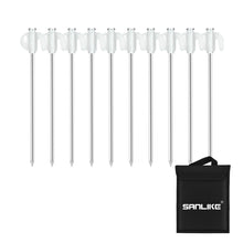 Load image into Gallery viewer, SANLIKE 10pcs/Set 20cm Floor Nails T Word With Luminous Iron Galvanized Outdoor Camping High Strength Tent Pegs Stakes Nails
