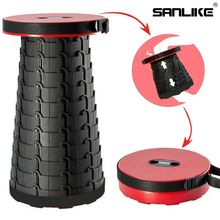 Load image into Gallery viewer, SANLIKE Outdoor Retractable Stool Folding Pocket Chair Portable Camping Accessories Convenient Fishing Plastic Chairs Foldable