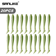 Load image into Gallery viewer, SANLIKE Fishing Soft Lure Baits 20pcs/Box Silicone Spiral Thread Fake Lure PVC Worms Swimbait Fishing Accessories Tackle