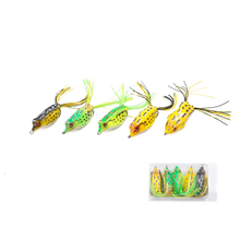 Load image into Gallery viewer, SANLIKE 5PCS Saltwater Freshwater Lures Frog Fishing Lures Soft White Double Hooks Artificial Wildlife Fishing Hooking Tools
