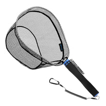 Load image into Gallery viewer, SANLIKE Ultralight Fishing Net 22cm Handle Landing Net EVA Grip With Safety Hook Portable Fishing Tackle Accessories 1/2 UNC