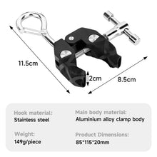 Load image into Gallery viewer, SANLIKE 2pcs Car Roof Clamp with Climbing Clip Hook Heavy Duty Super Clamp Clip for SUVs Camping Tarps Awnings Hanging