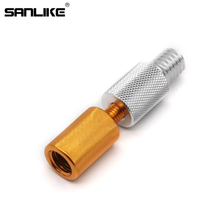 Load image into Gallery viewer, SANLIKE Landing Net Head Adapter Folding Joint Connector Gold 2pcs M8 to M12 or M12 to M8
