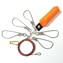 Load image into Gallery viewer, SANLIKE 5m Fish Buckle Lock Wire Rope Steel Large Live Fish Buckle Set Stringer Controller Buoyancy for Fishing Accessories Tool