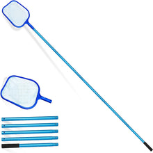 Load image into Gallery viewer, SANLIKE Swimming Pool Skimmer Net Basket with Long Aluminum Pole Extend 7.58 FT Fine Mesh Rake Netting for Cleaning Swimming