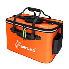 Load image into Gallery viewer, SANLIKE 50CM Portable Folding Fish Bucket EVA Waterproof Material Fishing Box Outdoor Camping Hiking Fishing Tank Fishing Tools