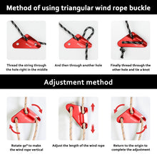 Load image into Gallery viewer, SANLIKE 10pcs Triangles Buckle Paracord Fastener Tent Rope Buckles Aluminum Alloy Outdoor Camping Wind Rope Stopper Portable