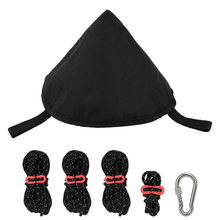 Load image into Gallery viewer, SANLIKE Yurt Black Dome Cap Waterproof Tent Top 4 Ropes Stainless Steel Self-Locking Climbing Buckle Outdoor Tent Accessories